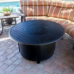 Wholesale 🔥 Round AZ Patio Heaters Hiland Slatted 46 Diam. Fire Table 👍 -Fire Pits & Tables Online Shop detail2AZP089 1