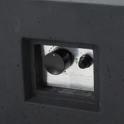 Cheapest 💯 Best Selling Home Decor Anchorage Outdoor 50,000 BTU Lightweight Concrete Square Fire Pit (No Tank Holder) - Dark Gray 🎁 -Fire Pits & Tables Online Shop detail2BSHD4583