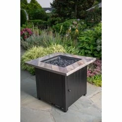 Promo 🌟 Square Endless ☀️ Summer The Harper LP Gas Outdoor Fire Pit ⭐ -Fire Pits & Tables Online Shop detail2ES714