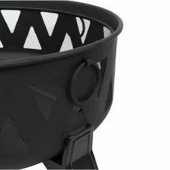 New 👍 Sunnydaze Decor Round Sunnydaze 34 In. Steel Nordic-Inspired Fire Pit With Spark Screen And Poker 🎁 -Fire Pits & Tables Online Shop detail2NETH1494