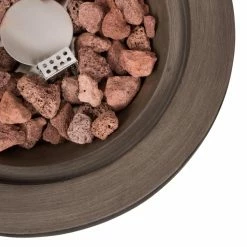 Budget 🤩 Shine Company Sevilla 18 In. Round Outdoor Propane Gas Fire Column 👏 -Fire Pits & Tables Online Shop detail2SHN257