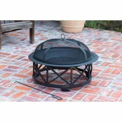 Outlet 💯 Round Fire Sense 30 In. Portsmouth Weathered Bronze Fire Pit With FREE Cover 👍 -Fire Pits & Tables Online Shop detail2WTL193 1