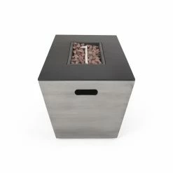 Buy 🛒 Best Selling Home Decor Rectangle Adio Outdoor 50,000 BTU Lightweight Concrete And Ceramic Rectangular Fire Pit (No Tank Holder) 👍 -Fire Pits & Tables Online Shop detail3BSHD4586