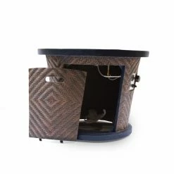 Best reviews of 🧨 Best Selling Home Decor Round Aidan Outdoor 40,000 BTU Lightweight Concrete Wicker Print Circular Fire Pit 🎉 -Fire Pits & Tables Online Shop detail3BSHD4647