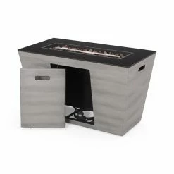 Promo 🌟 Best Selling Home Decor Rectangle Adio Outdoor Modern 50,000 BTU Lightweight Concrete And Ceramic Rectangular Fire Pit 🛒 -Fire Pits & Tables Online Shop detail3BSHD4649