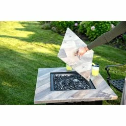 Promo 🌟 Square Endless ☀️ Summer The Harper LP Gas Outdoor Fire Pit ⭐ -Fire Pits & Tables Online Shop detail3ES714