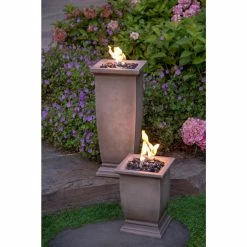 Flash Sale 😉 Square Endless 🌞 Summer 15-in LP Gas Outdoor Fire Column 👏 -Fire Pits & Tables Online Shop detail3ES723