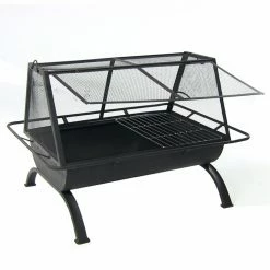 Hot Sale 🤩 Rectangle Sunnydaze Decor Northland 36 In. Grill Fire Pit With Spark Screen And Free Cover 😀 -Fire Pits & Tables Online Shop detail3NETH697