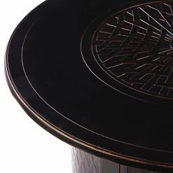 New 🎁 Oakland Living Delasko 44 In. Round Propane Fire Pit Table ⌛ -Fire Pits & Tables Online Shop detail3OL1202