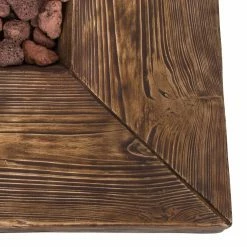 Buy 👍 Shine Company Merida 34.5 In Square Propane Gas Fire Pit Table With Free Cover ⭐ -Fire Pits & Tables Online Shop detail3SHN254