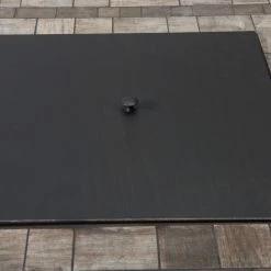 Deals 🔥 Sunjoy 38 Inch Outdoor Patio Brown Square All-Weather Wicker Ceramic Tile Top Propane Burning Fire Pit Table With Lid And Lava Rocks 🎉 -Fire Pits & Tables Online Shop detail3SUNR1186