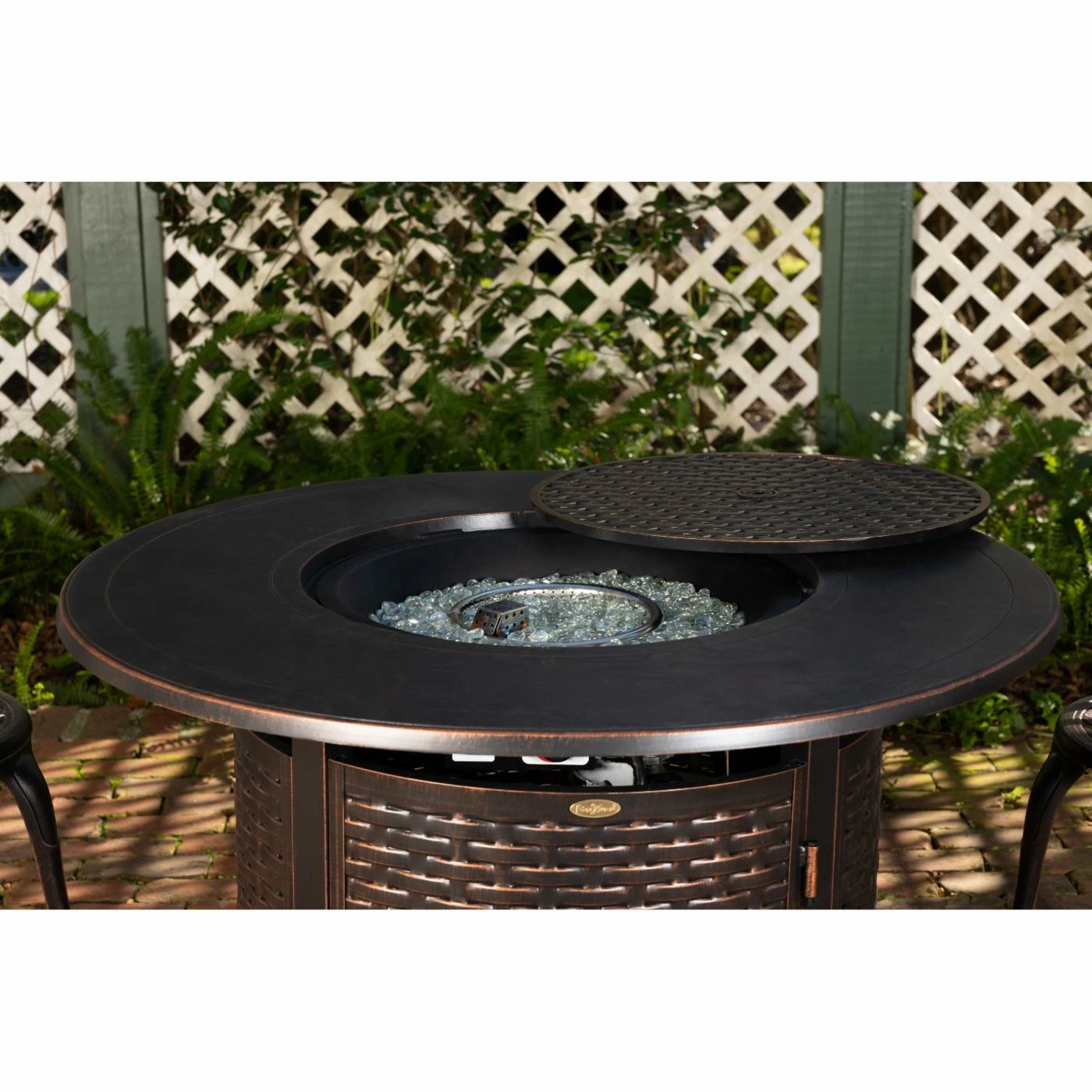 Best deal 😉 Round Fire Sense Florence 44 In. Woven Aluminum Gas Fire Pit Table 🛒 6 Best deal 😉 Round Fire Sense Florence 44 In. Woven Aluminum Gas Fire Pit Table 🛒 - Image 6