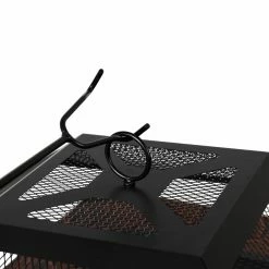 New 💯 Fire Sense Foxdale Steel Square Wood Burning Fire Pit 😀 -Fire Pits & Tables Online Shop detail3WTL468