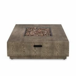 Discount ❤️ Best Selling Home Decor Langton Outdoor 50,000 BTU Square Fire Pit (No Tank Holder) - Brushed Brown ⌛ -Fire Pits & Tables Online Shop detail4BSHD4580