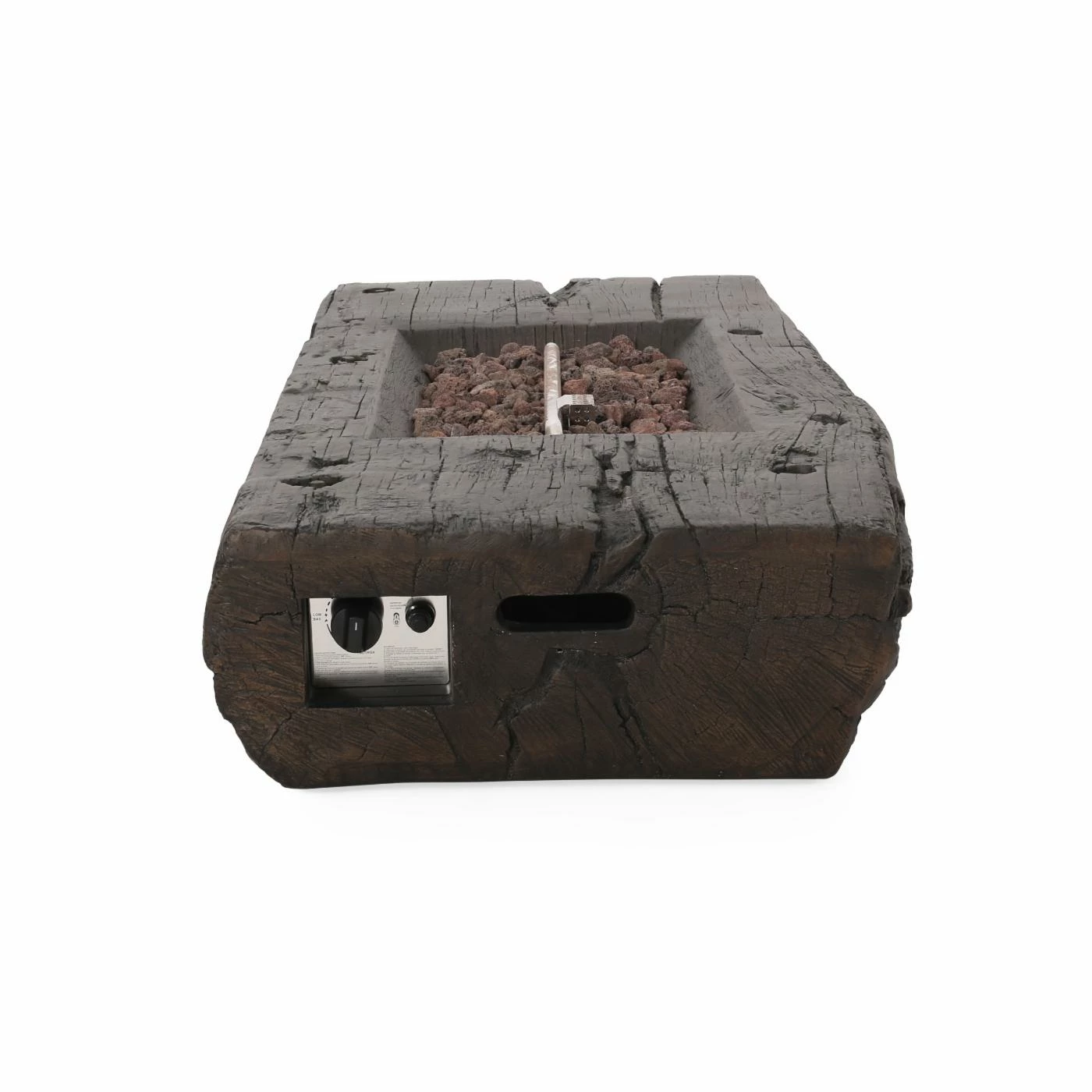 Promo ✨ Best Selling Home Decor Rectangle Wellington Outdoor 40,000 BTU Lightweight Concrete Wood Finish Fire Pit (No Tank Holder) 🛒 7 Promo ✨ Best Selling Home Decor Rectangle Wellington Outdoor 40,000 BTU Lightweight Concrete Wood Finish Fire Pit (No Tank Holder) 🛒 - Image 7