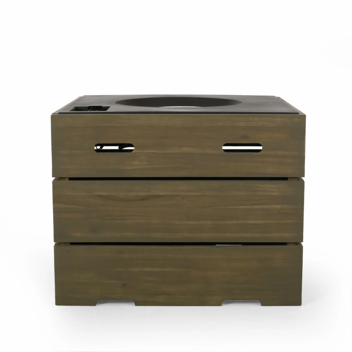 Wholesale ✔️ Best Selling Home Decor Keon Outdoor 40,000 BTU Square Fire Pit - Teak ❤️ 7 Wholesale ✔️ Best Selling Home Decor Keon Outdoor 40,000 BTU Square Fire Pit - Teak ❤️ - Image 7