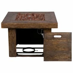 Buy 👍 Shine Company Merida 34.5 In Square Propane Gas Fire Pit Table With Free Cover ⭐ -Fire Pits & Tables Online Shop detail4SHN254