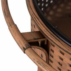 Best deal 🧨 Sunjoy 30 Inch Woven Round Wood Burning Fire Pit ✨ -Fire Pits & Tables Online Shop detail4SUNR1212