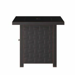 Outlet 👏 Fire Sense Somerset Steel Square LPG Fire Pit 🎁 -Fire Pits & Tables Online Shop detail4WTL466