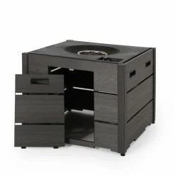 Best reviews of 😀 Best Selling Home Decor Dhanush Outdoor 40,000 BTU Lightweight Concrete Square Fire Pit - Brown 🤩 -Fire Pits & Tables Online Shop detail5BSHD4574