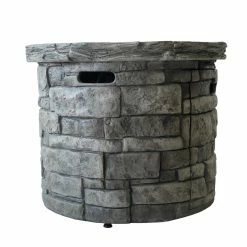 Best Sale 😀 Best Selling Home Decor Round Brasen Outdoor 40,000 BTU Lightweight Concrete Circular Fire Pit ✔️ -Fire Pits & Tables Online Shop detail5BSHD4642