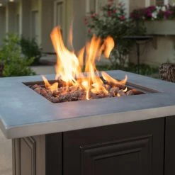 Discount 🌟 Square Fire Island Wakefield 28 In. LP Gas Fire Pit 🎁 -Fire Pits & Tables Online Shop detail5ES696