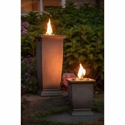 Flash Sale 😉 Square Endless 🌞 Summer 15-in LP Gas Outdoor Fire Column 👏 -Fire Pits & Tables Online Shop detail5ES723