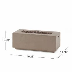 Best Pirce ๐ Best Selling Home Decor Rectangle Anchorage Outdoor 40,000 BTU Lightweight Concrete Rectangular Fire Pit (No Tank Holder) - Dark Gray ๐งจ 18 Best Pirce ๐ Best Selling Home Decor Rectangle Anchorage Outdoor 40,000 BTU Lightweight Concrete Rectangular Fire Pit (No Tank Holder) - Dark Gray ๐งจ -Fire Pits & Tables Online Shop detail6BSHD4585