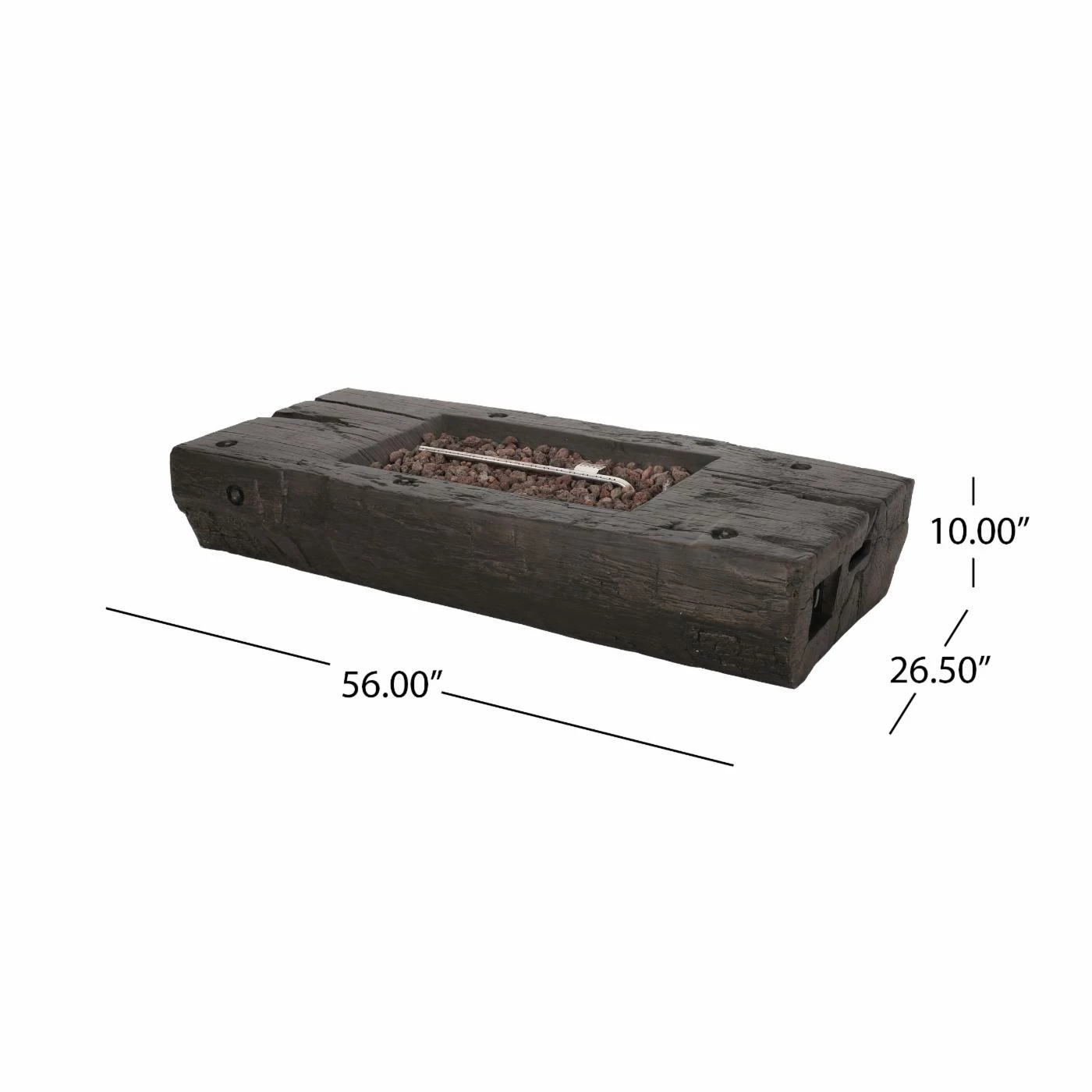 Promo ✨ Best Selling Home Decor Rectangle Wellington Outdoor 40,000 BTU Lightweight Concrete Wood Finish Fire Pit (No Tank Holder) 🛒 9 Promo ✨ Best Selling Home Decor Rectangle Wellington Outdoor 40,000 BTU Lightweight Concrete Wood Finish Fire Pit (No Tank Holder) 🛒 - Image 9
