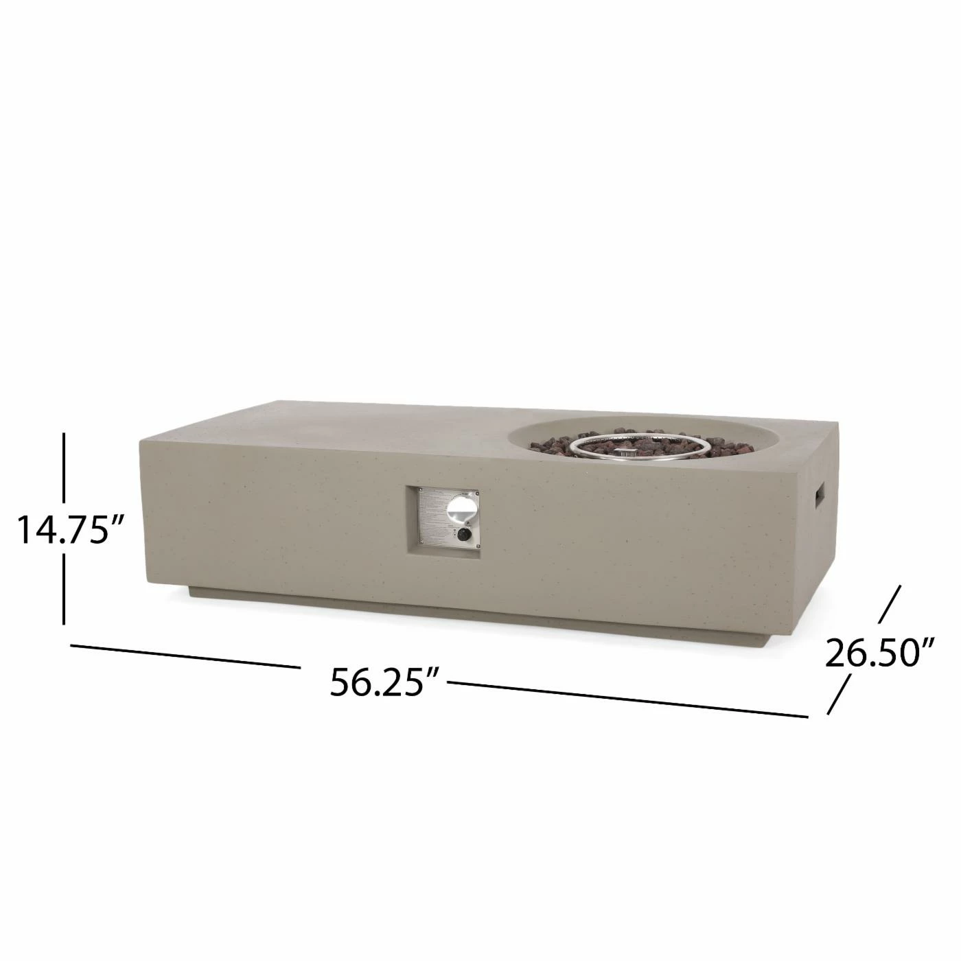 Budget 🎉 Best Selling Home Decor Rectangle Gilmans Outdoor 50,000 BTU Lightweight Concrete Rectangular Fire Pit Table (No Tank Holder) 🔔 9 Budget 🎉 Best Selling Home Decor Rectangle Gilmans Outdoor 50,000 BTU Lightweight Concrete Rectangular Fire Pit Table (No Tank Holder) 🔔 - Image 9