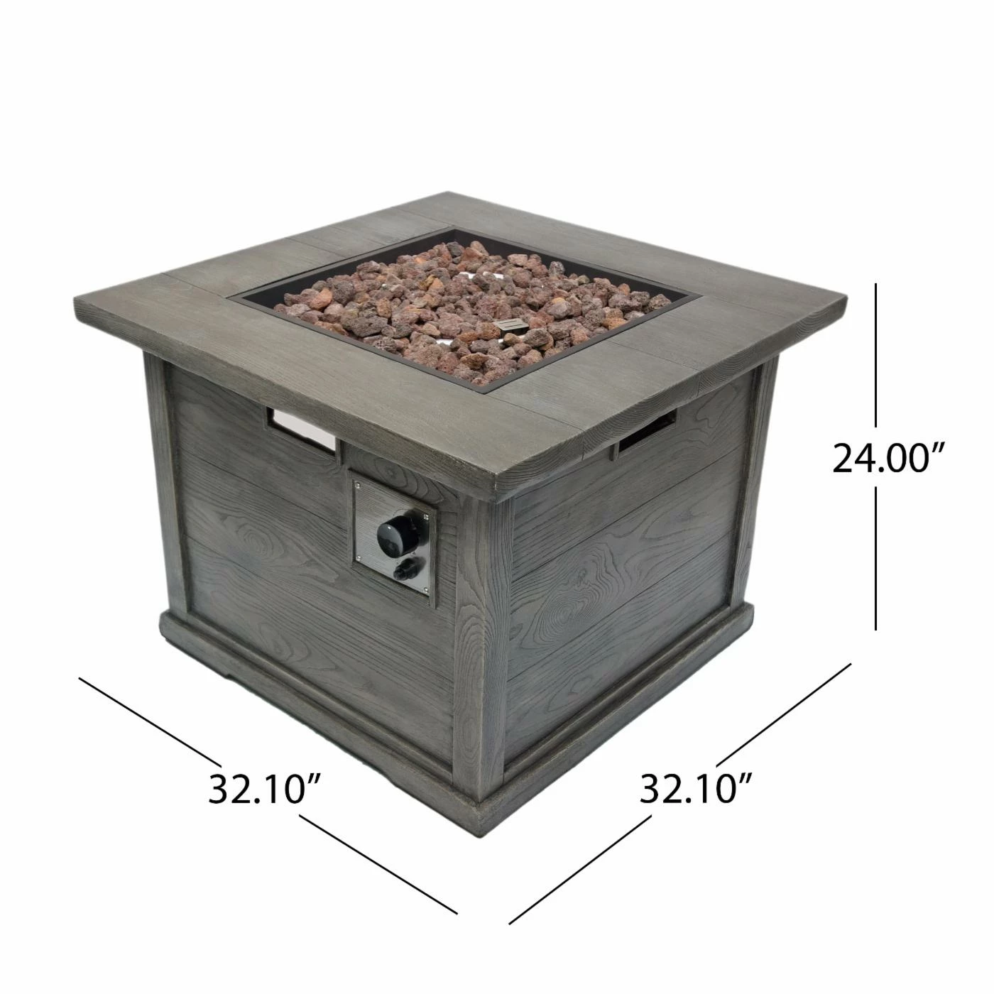 Top 10 🎁 Best Selling Home Decor Aleezah Outdoor 40,000 BTU Lightweight Concrete Square Fire Pit - Brown Wood Pattern 👏 9 Top 10 🎁 Best Selling Home Decor Aleezah Outdoor 40,000 BTU Lightweight Concrete Square Fire Pit - Brown Wood Pattern 👏 - Image 9