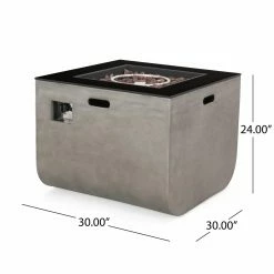 Top 10 ✨ Best Selling Home Decor Meyer Outdoor 50,000 BTU Lightweight Concrete And Ceramic Square Fire Pit 🔥 -Fire Pits & Tables Online Shop detail6BSHD4620