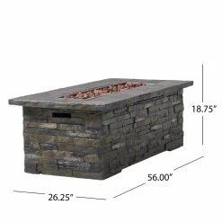 Brand new ⭐ Best Selling Home Decor Rectangle Costa Outdoor 50,000 BTU Lightweight Rectangular Fire Pit With Tank Holder 👍 -Fire Pits & Tables Online Shop detail6BSHD4641
