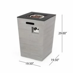 Wholesale 🎉 Best Selling Home Decor Square Adio Outdoor 30,000 BTU Lightweight Concrete 29 Inch Fire Column ✔️ -Fire Pits & Tables Online Shop detail6BSHD4651