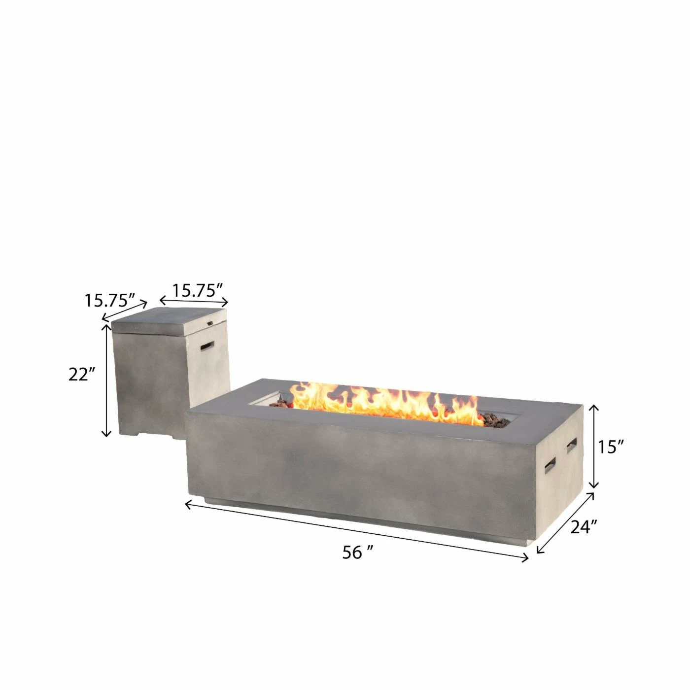 Discount 🌟 Best Selling Home Rectangle Amelia Metal Propane Fire Pit Table 👍 10 Discount 🌟 Best Selling Home Rectangle Amelia Metal Propane Fire Pit Table 👍 - Image 10