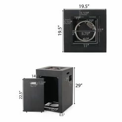 Top 10 🧨 Best Selling Home Decor Elkjer Outdoor 30,000 BTU Square Fire Column 😀 -Fire Pits & Tables Online Shop detail7BSHD4573