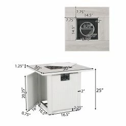 Discount 🧨 Best Selling Home Decor Ashuelot Outdoor 40,000 BTU Iron Square Fire Pit - Dark Brown And Brown 🥰 -Fire Pits & Tables Online Shop detail7BSHD4576