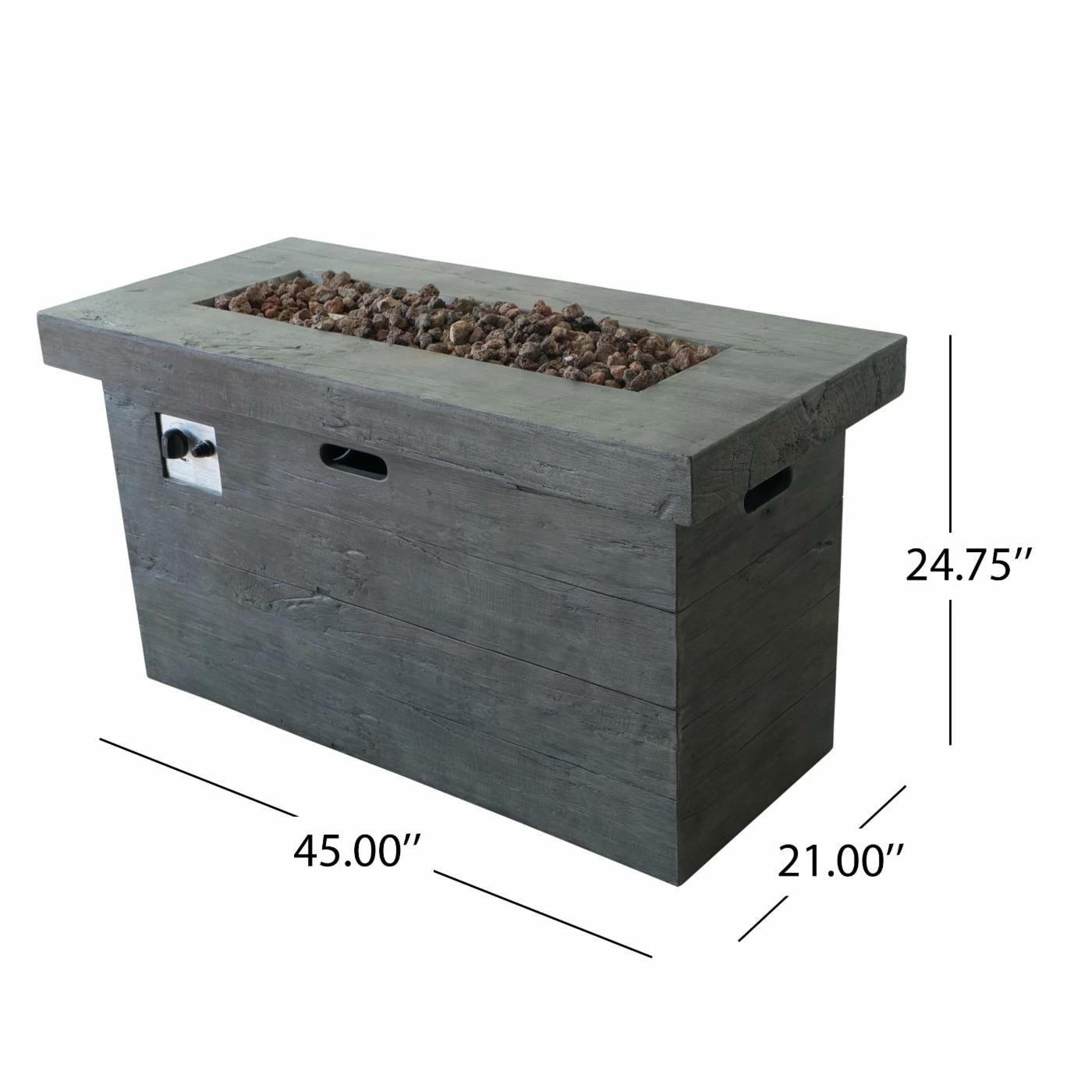 Best Pirce 💯 Best Selling Home Decor Rectangle Kaydrian Outdoor 50,000 BTU Lightweight Concrete Rectangular Fire Pit - Brown 😍 10 Best Pirce 💯 Best Selling Home Decor Rectangle Kaydrian Outdoor 50,000 BTU Lightweight Concrete Rectangular Fire Pit - Brown 😍 - Image 10