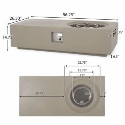 Budget 🎉 Best Selling Home Decor Rectangle Gilmans Outdoor 50,000 BTU Lightweight Concrete Rectangular Fire Pit Table (No Tank Holder) 🔔 19 Budget 🎉 Best Selling Home Decor Rectangle Gilmans Outdoor 50,000 BTU Lightweight Concrete Rectangular Fire Pit Table (No Tank Holder) 🔔 -Fire Pits & Tables Online Shop detail7BSHD4598