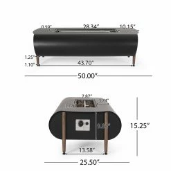 Best reviews of ❤️ Best Selling Home Decor Rectangle Delany Outdoor 50,000 BTU Rectangular Fire Pit (No Tank Holder) 🎉 -Fire Pits & Tables Online Shop detail7BSHD4600