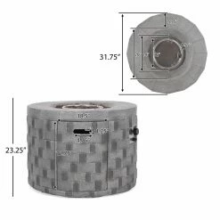 Best reviews of 🎁 Best Selling Home Decor Round Aleisa Outdoor 50,000 BTU Lightweight Concrete Circular Fire Pit - Brown ⌛ -Fire Pits & Tables Online Shop detail7BSHD4608