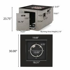 Top 10 ✨ Best Selling Home Decor Meyer Outdoor 50,000 BTU Lightweight Concrete And Ceramic Square Fire Pit 🔥 -Fire Pits & Tables Online Shop detail7BSHD4620