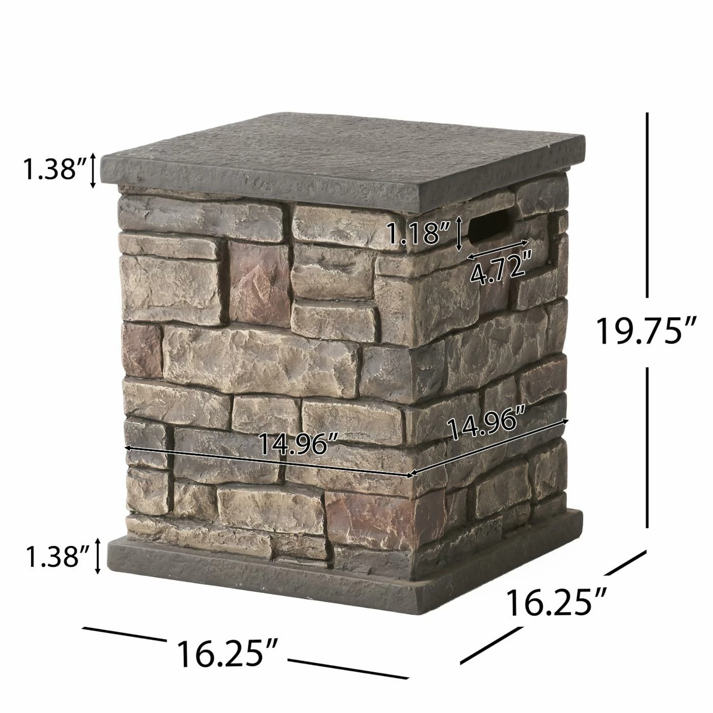 Discount 🌟 Best Selling Home Decor Rectangle Lowan Outdoor 50,000 BTU Lightweight Concrete Rectangular Fire Pit With Tank Holder ⌛ 10 Discount 🌟 Best Selling Home Decor Rectangle Lowan Outdoor 50,000 BTU Lightweight Concrete Rectangular Fire Pit With Tank Holder ⌛ - Image 10