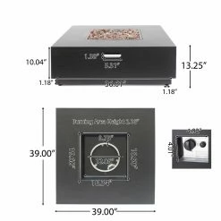 Deals ๐ Best Selling Home Decor Langton Outdoor 50,000 BTU Square Fire Pit With Tank Holder - Dark Gray ๐งจ 19 Deals ๐ Best Selling Home Decor Langton Outdoor 50,000 BTU Square Fire Pit With Tank Holder - Dark Gray ๐งจ -Fire Pits & Tables Online Shop detail7BSHD4628