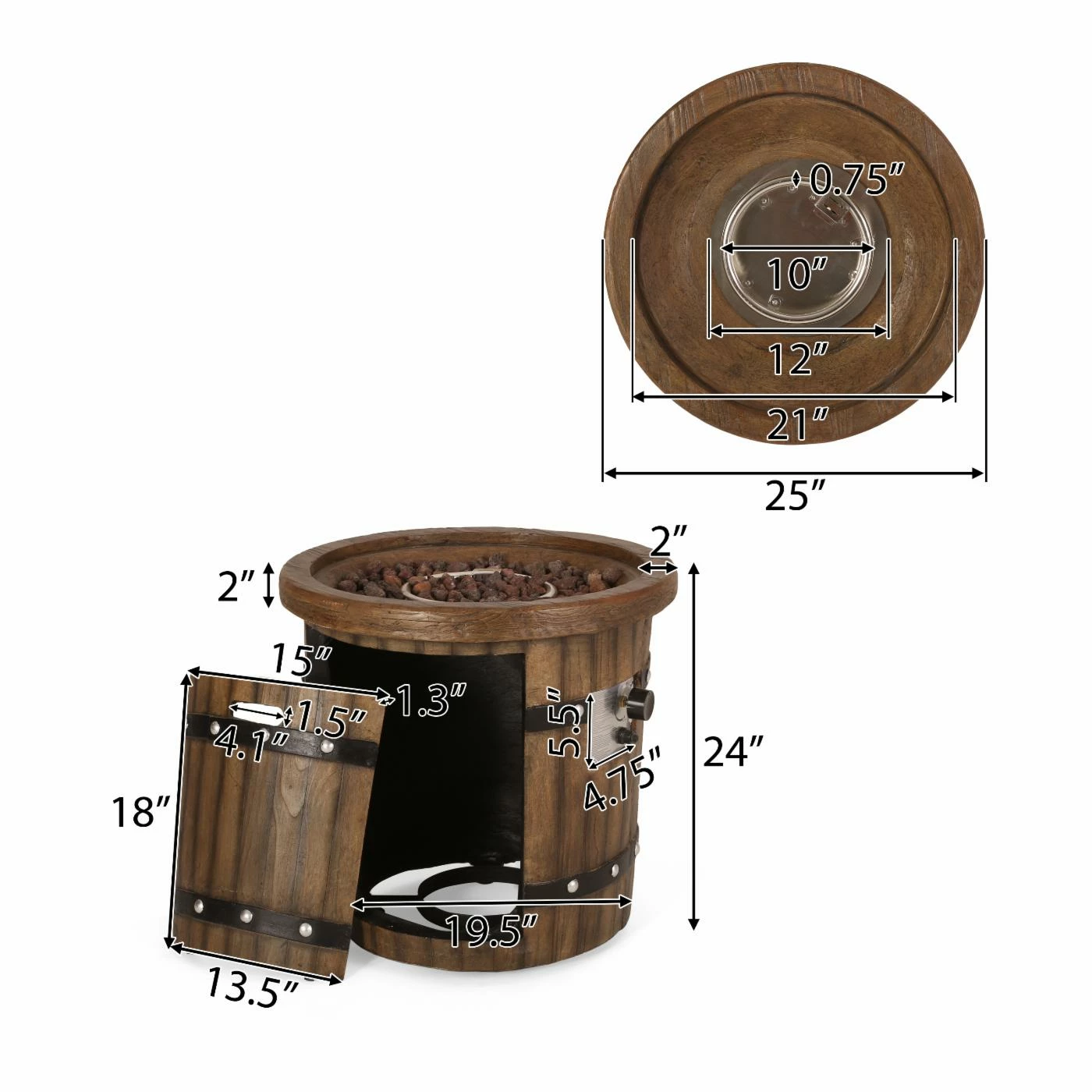 Cheapest 😀 Best Selling Home Decor Round Araiah Outdoor 40,000 Lightweight Concrete Barrel Fire Pit ⭐ 10 Cheapest 😀 Best Selling Home Decor Round Araiah Outdoor 40,000 Lightweight Concrete Barrel Fire Pit ⭐ - Image 10