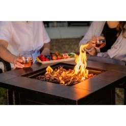 Brand new 🔔 Square Endless ☀️ Summer The Vanderbilt LP Gas Outdoor Fire Pit 😉 -Fire Pits & Tables Online Shop detail7ES712