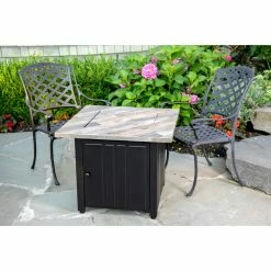 Promo 🌟 Square Endless ☀️ Summer The Harper LP Gas Outdoor Fire Pit ⭐ -Fire Pits & Tables Online Shop detail7ES714