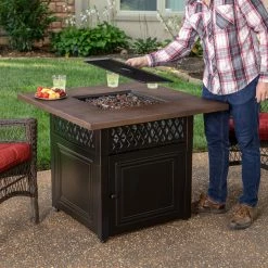 Flash Sale ⭐ Square Endless ☀️ Summer The Donovan DualHeat LP Gas Outdoor Fire Pit 😀 -Fire Pits & Tables Online Shop detail7ES719