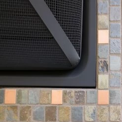 Hot Sale 🔥 Square Hiland Tile 30 In. Fire Pit 🤩 -Fire Pits & Tables Online Shop detailAZP141