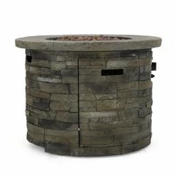 Best deal 🔥 Round HN Outdoor Colma Natural Stone Fire Pit 🎁 -Fire Pits & Tables Online Shop detailBSHD2892